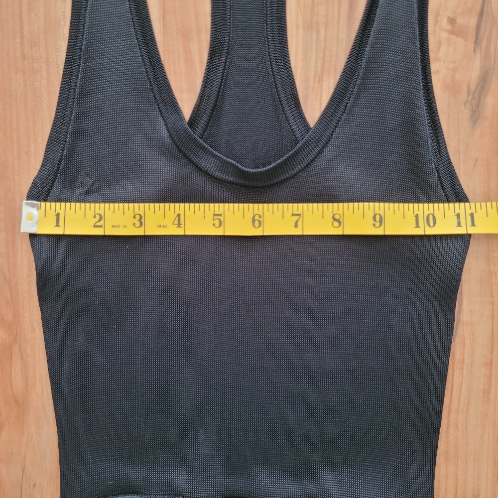 A.L.C. Dress Sz XS Black Maxi Long Racerback Stretch Rayon Knit Partially Lined - Picture 13 of 16